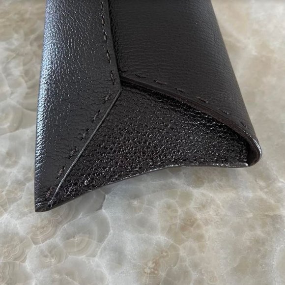 VBH Vernon Bruce Hoeksema BROWN LEATHER "STRETCH" CLUTCH PURSE *244/300* - Picture 10 of 12